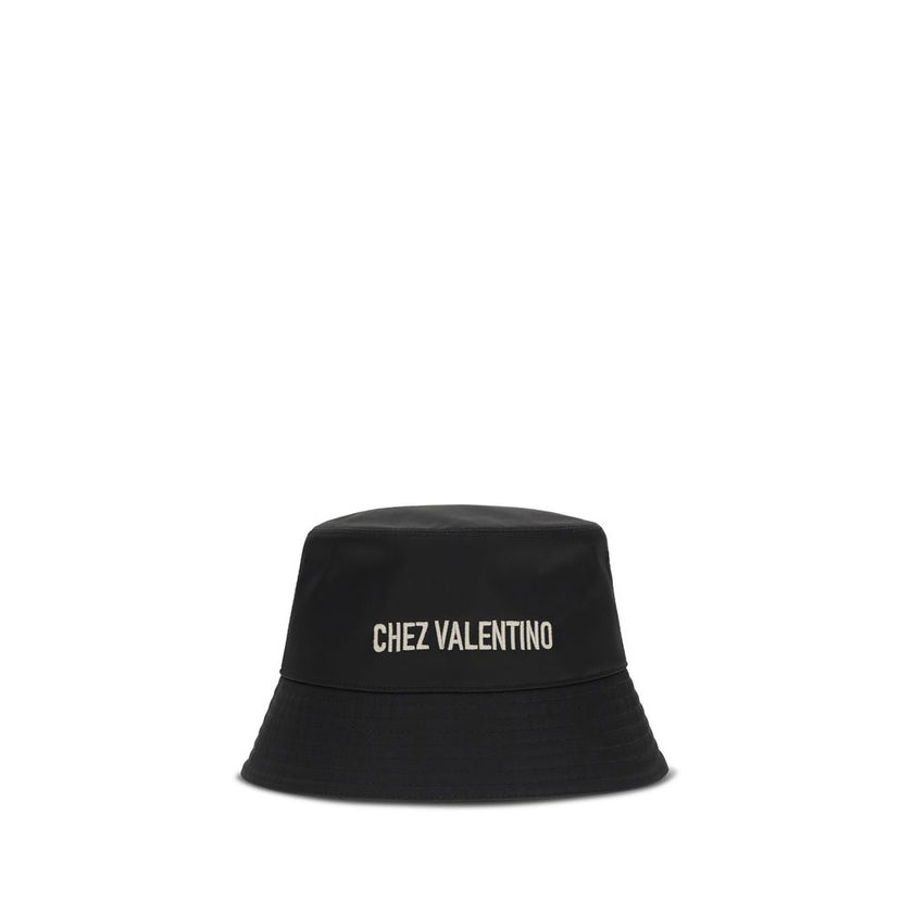 Valentino Garavani Schwarzer Baumwoll-Bucket Hat