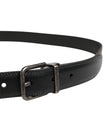 Dolce & Gabbana Herrenschließe Gürtel aus schwarzem Leder