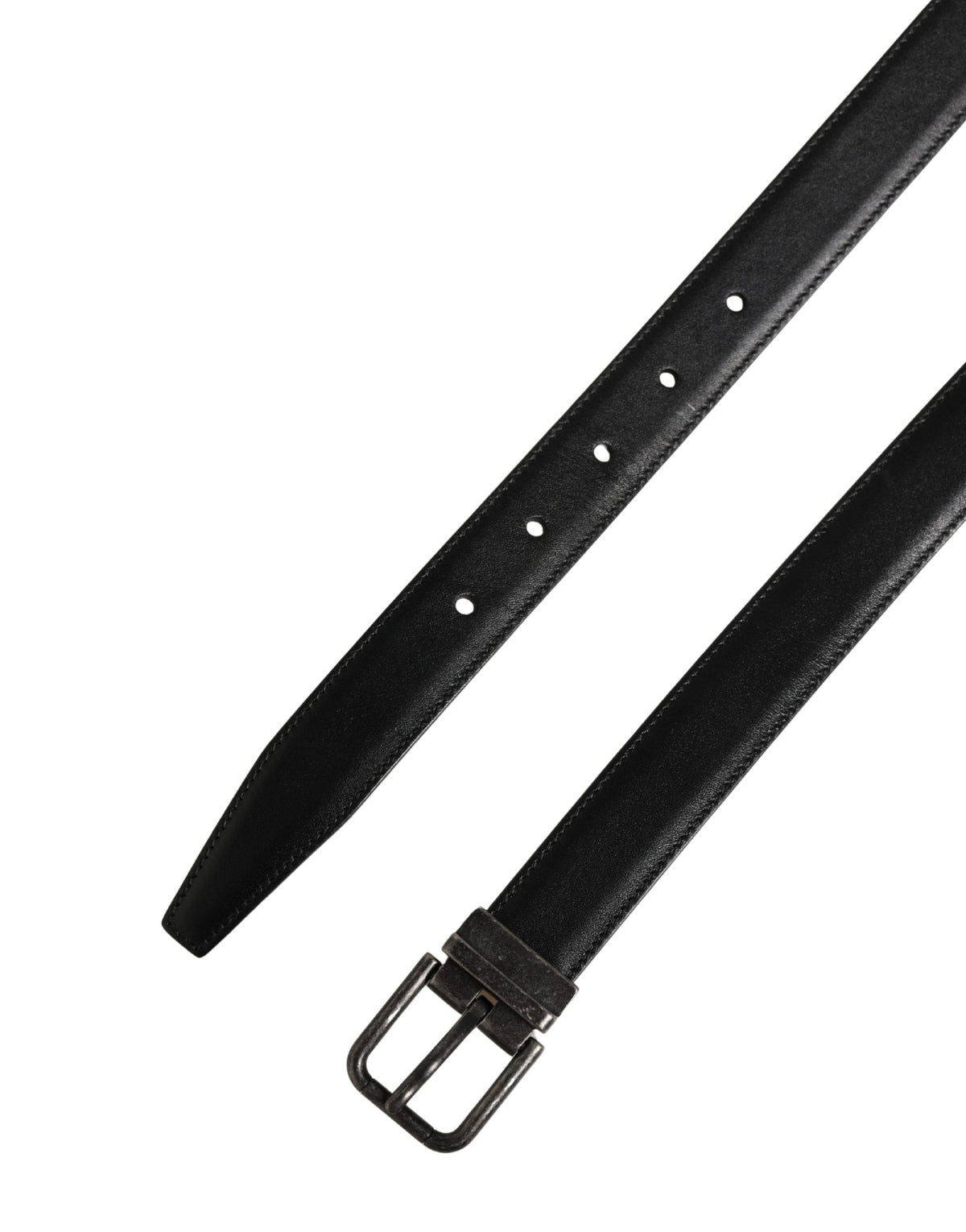 Dolce & Gabbana Herrenschließe Gürtel aus schwarzem Leder