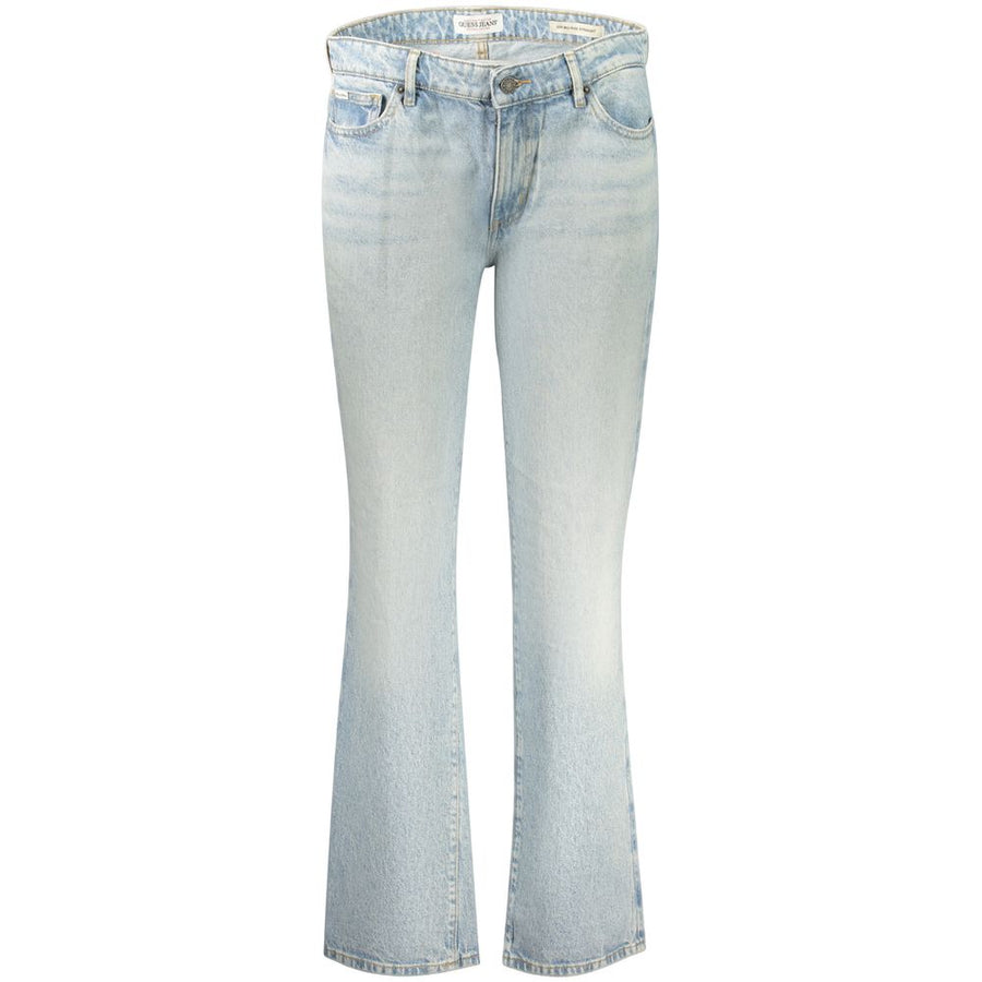 Guess Jeans Blue Cotton Straight Leg Jeans