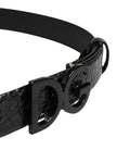Dolce & Gabbana Herren Gürtel aus schwarzem exotischem Leder mit Logo-Schnalle