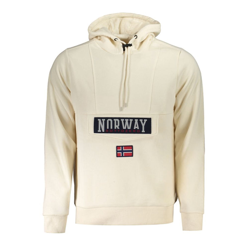 Norway 1963 Beige Baumwoll-Kapuzenpullover für Herren