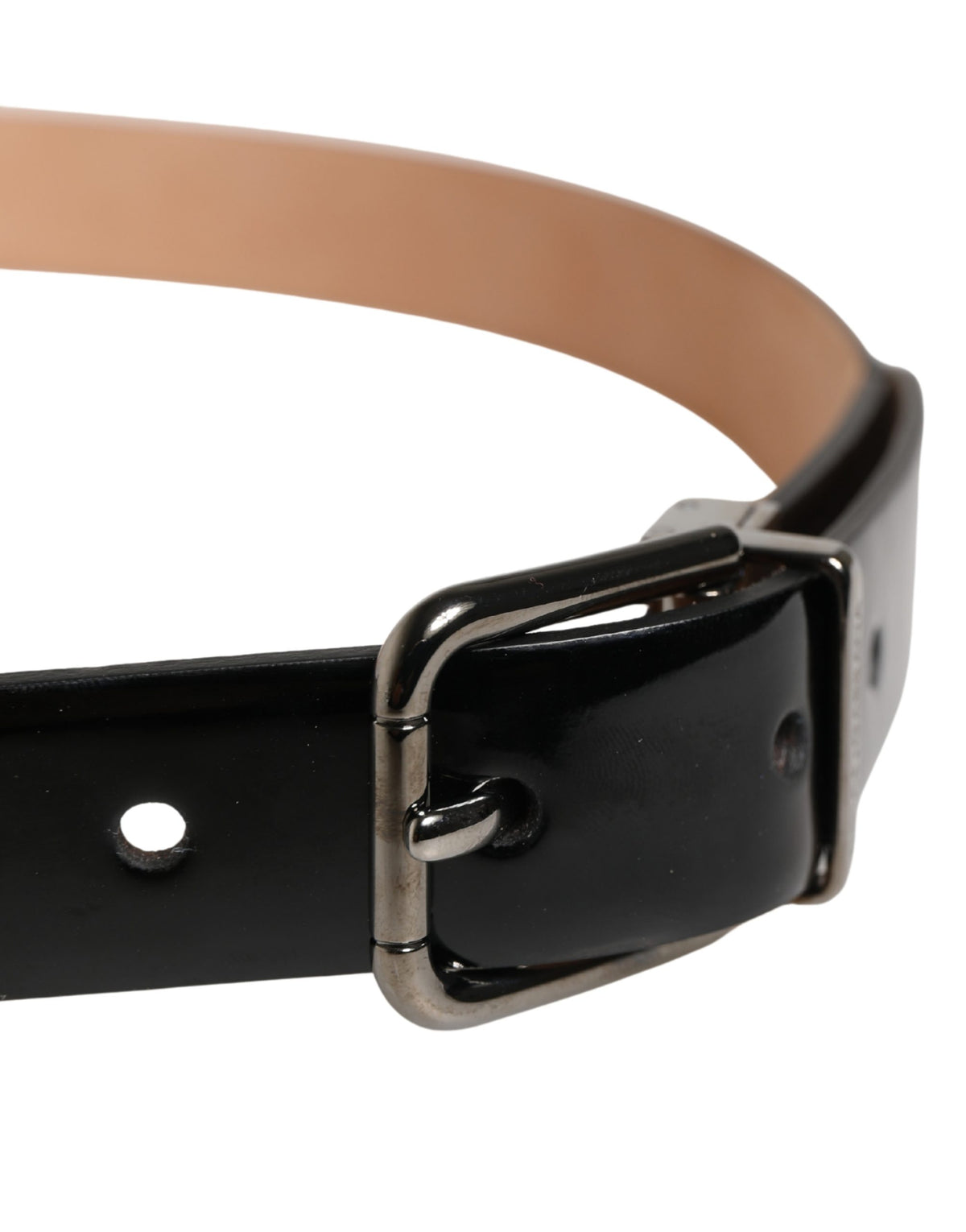 Dolce & Gabbana Herrenschließe Gürtel aus schwarzem Leder