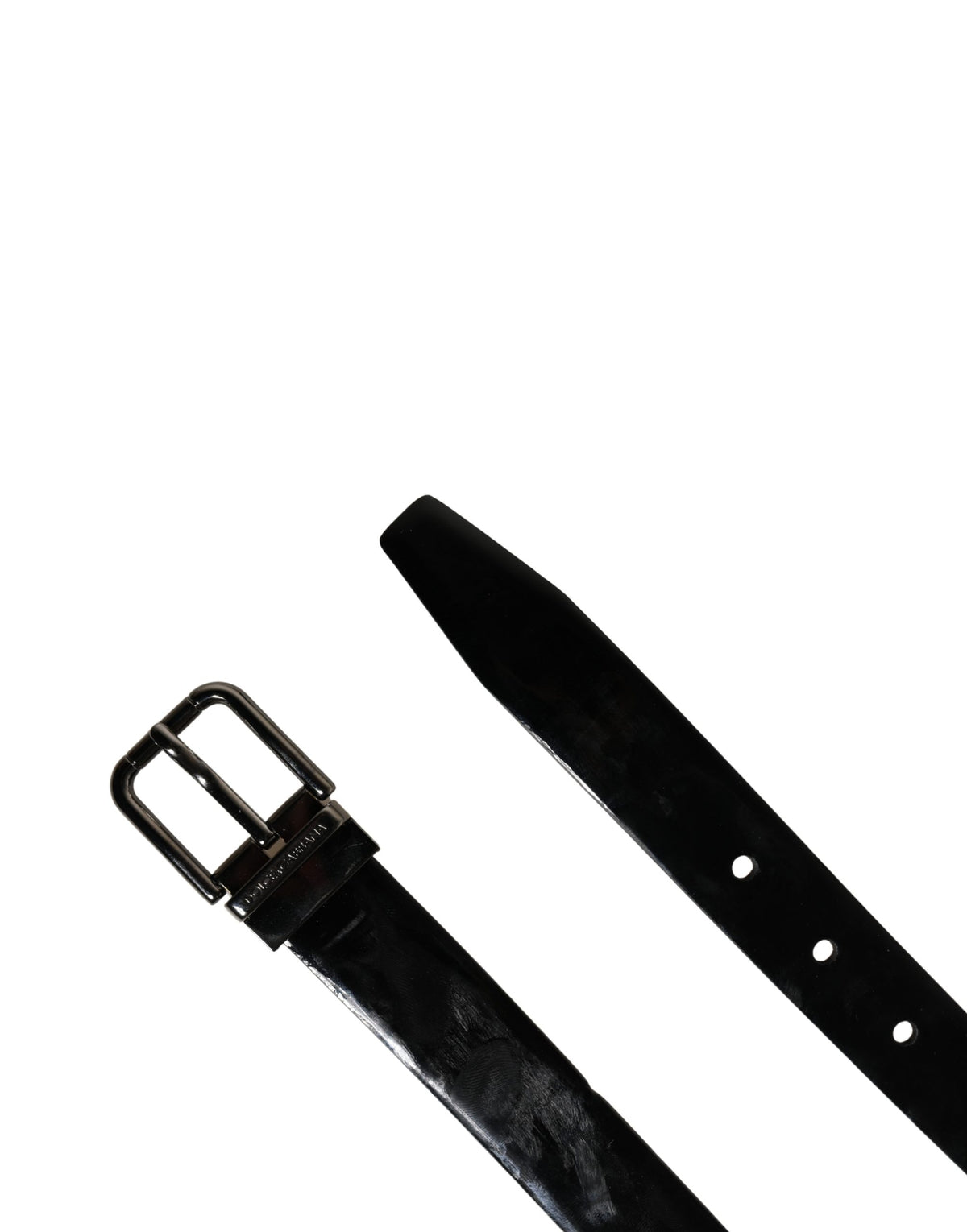 Dolce & Gabbana Herrenschließe Gürtel aus schwarzem Leder