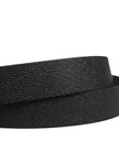 Dolce & Gabbana Herren Gürtel aus schwarzem Kalbsleder mit Metallschnalle