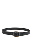 Dolce & Gabbana Herrenschließe Gürtel aus schwarzem Leder