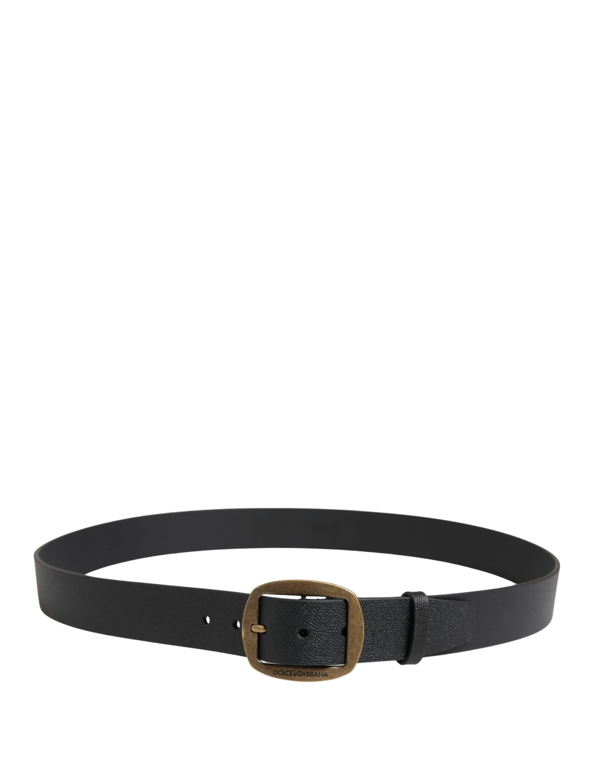 Dolce & Gabbana Herrenschließe Gürtel aus schwarzem Leder