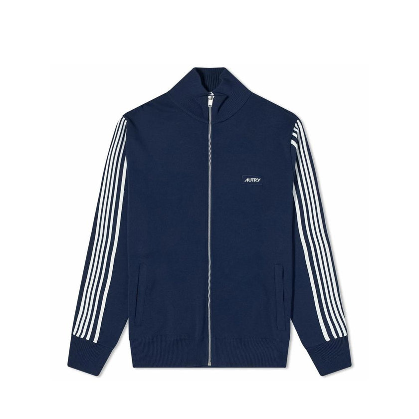 Autry Blaue Strickjacke aus Nylon