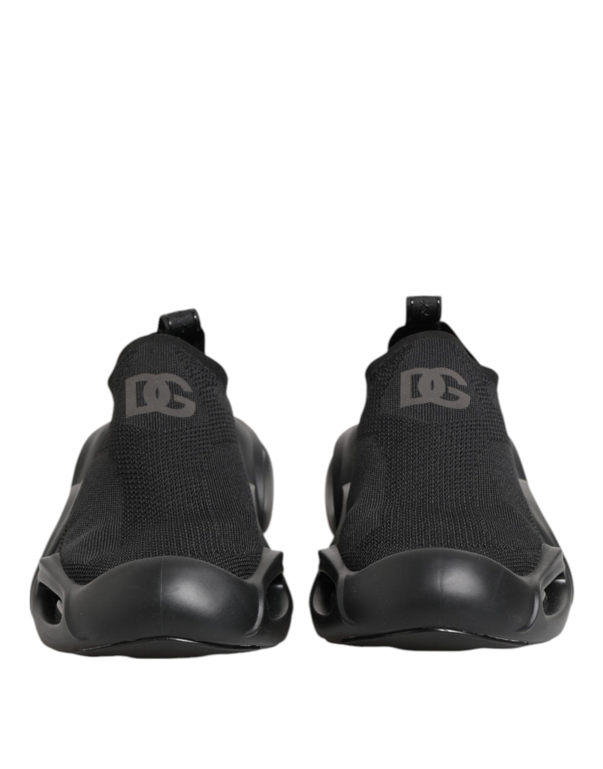 Dolce & Gabbana Schwarze Slip-On Wave Low-Top Sneaker Schuhe