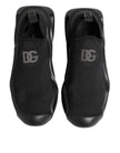 Dolce & Gabbana Schwarze Slip-On Wave Low-Top Sneaker Schuhe