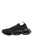 Dolce & Gabbana Schwarze Slip-On Wave Low-Top Sneaker Schuhe