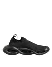 Dolce & Gabbana Schwarze Slip-On Wave Low-Top Sneaker Schuhe