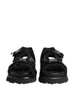 Dolce & Gabbana Schwarze Chunky Sandalen für Herren mit Logo-Details