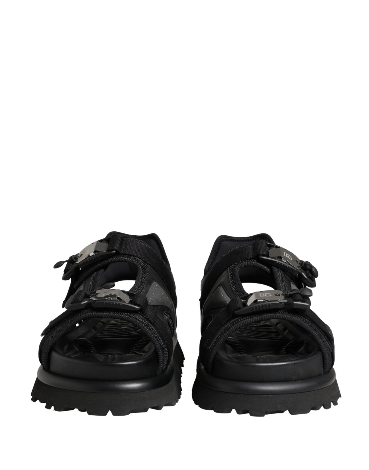 Dolce & Gabbana Schwarze Chunky Sandalen für Herren mit Logo-Details
