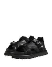 Dolce & Gabbana Schwarze Chunky Sandalen für Herren mit Logo-Details