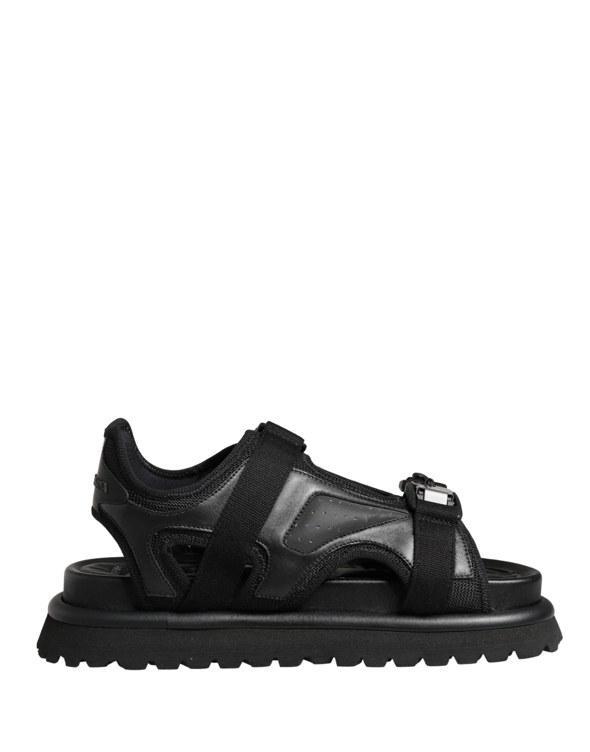 Dolce & Gabbana Schwarze Chunky Sandalen für Herren mit Logo-Details
