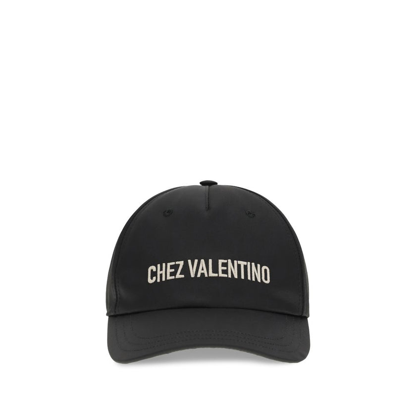 Valentino Garavani Schwarze Baumwollkappe (Baseball Cap)