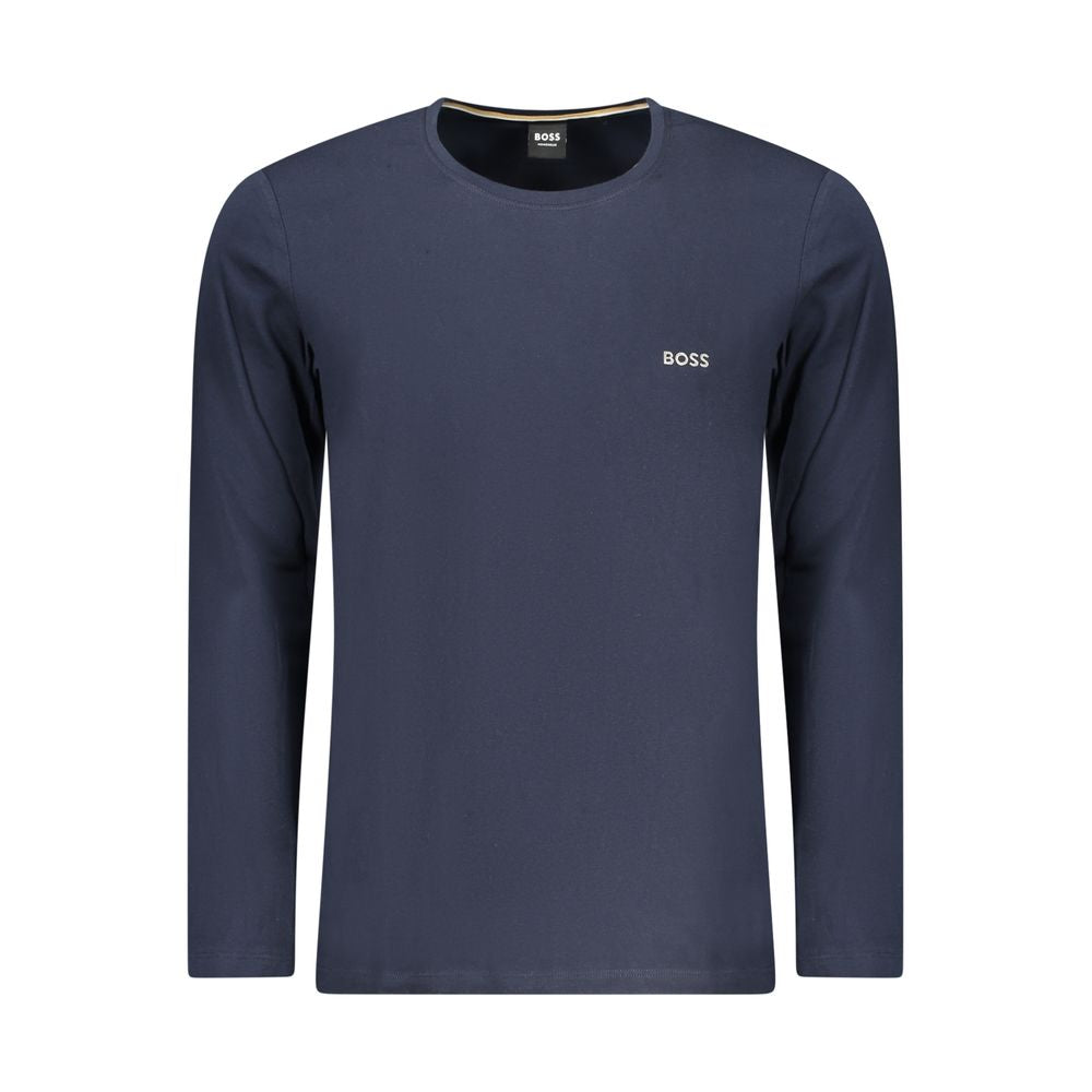 Hugo Boss Blaues Baumwoll-T-Shirt für Herren