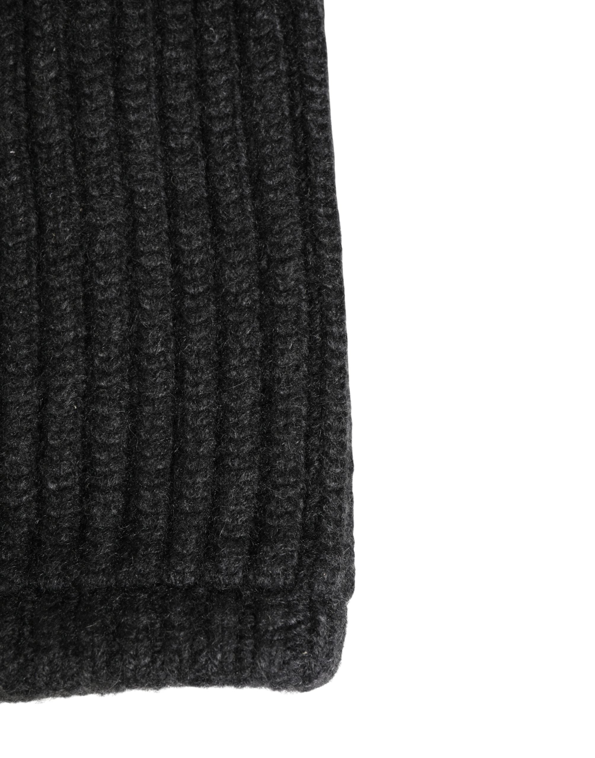 Dolce & Gabbana Schwarzer Kaschmir-Strick-Herren-Winter-Schlauchschal