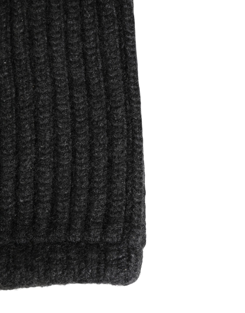 Dolce & Gabbana Schwarzer Kaschmir-Strick-Herren-Winter-Schlauchschal