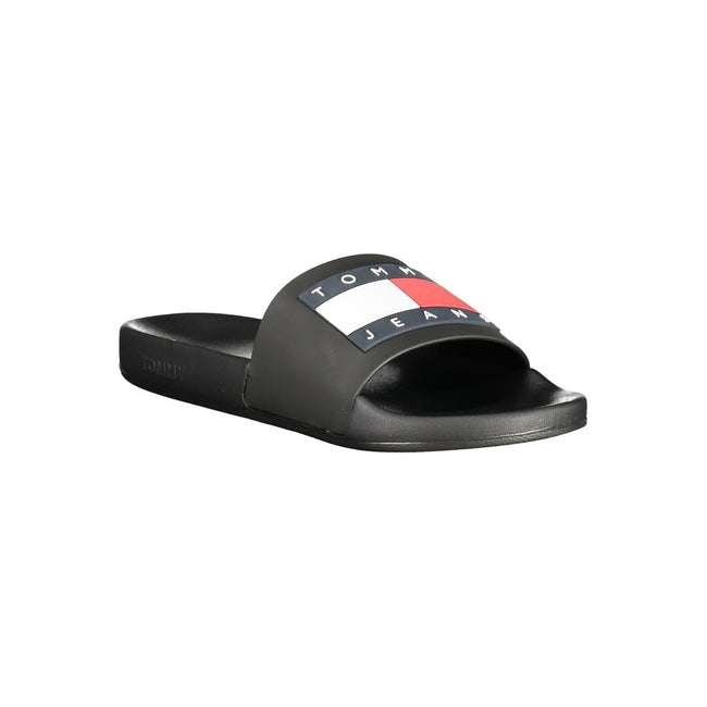 Tommy Hilfiger Schwarze Herren-Slipper aus Polyurethan