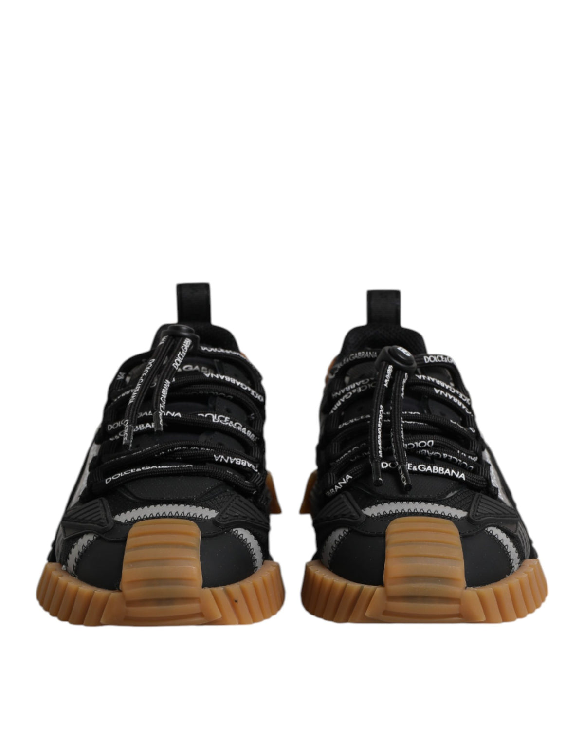 Dolce & Gabbana Black NS1 Low-Top Sneakers with Logo Laces