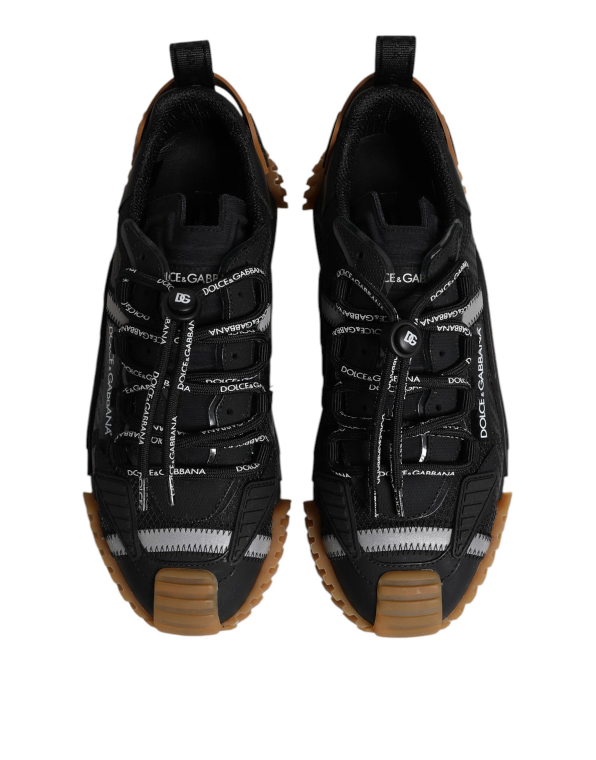 Dolce & Gabbana Black NS1 Low-Top Sneakers with Logo Laces