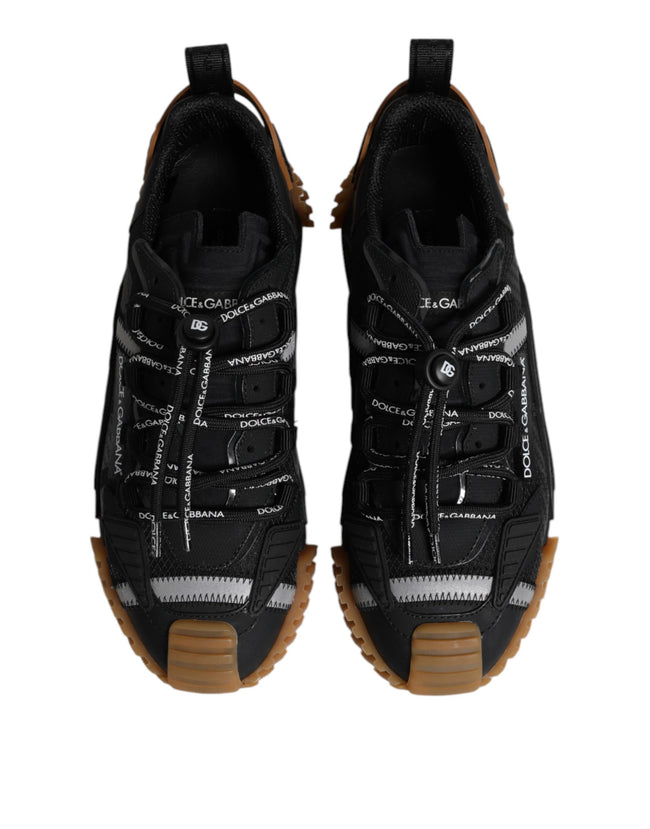 Dolce & Gabbana Schwarze NS1 Low-Top-Sneaker mit Logo-Schnürung