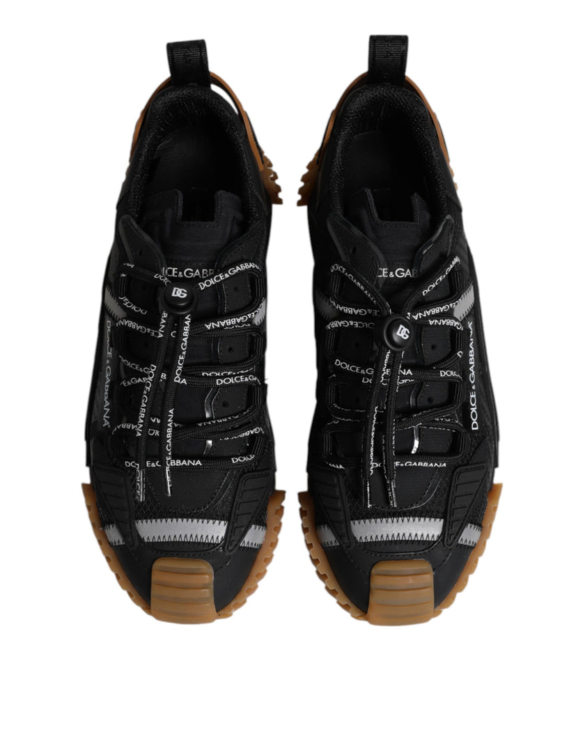 Dolce & Gabbana Schwarze NS1 Low-Top-Sneaker mit Logo-Schnürung
