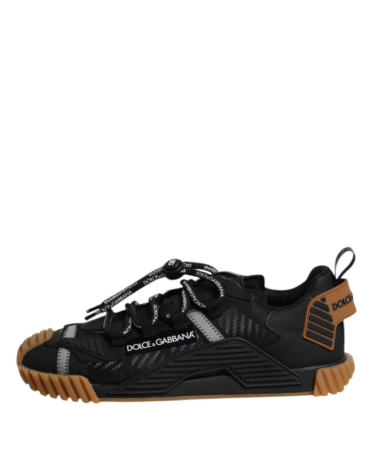 Dolce & Gabbana Black NS1 Low-Top Sneakers with Logo Laces