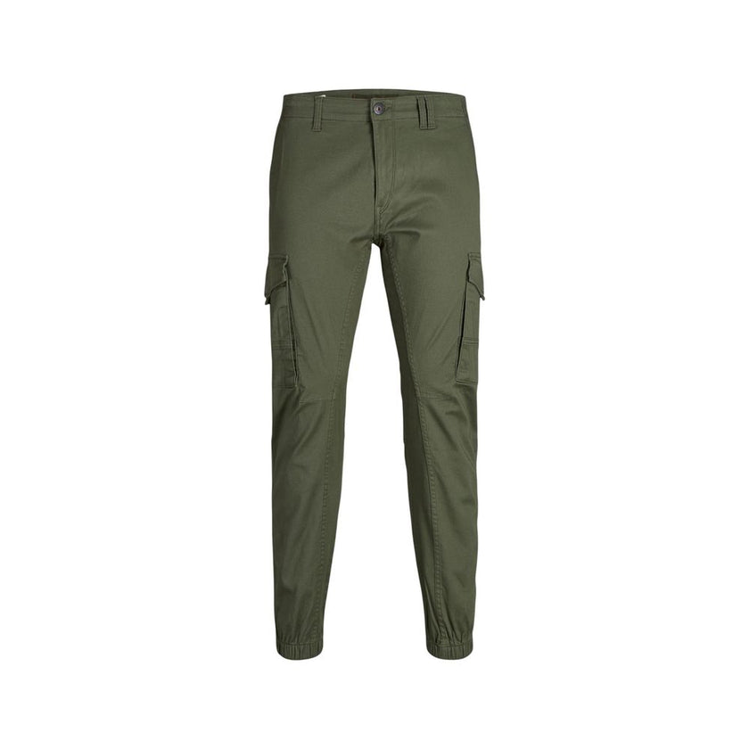 Jack Jones Grüne Baumwoll-Röhrenjeans