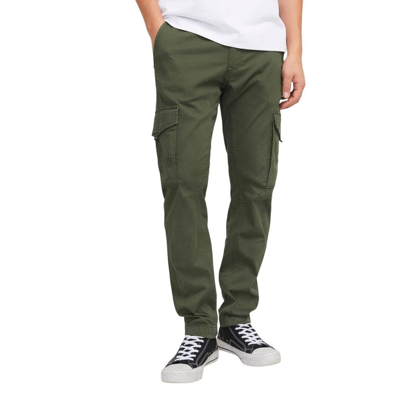 Jack Jones Grüne Baumwoll-Röhrenjeans
