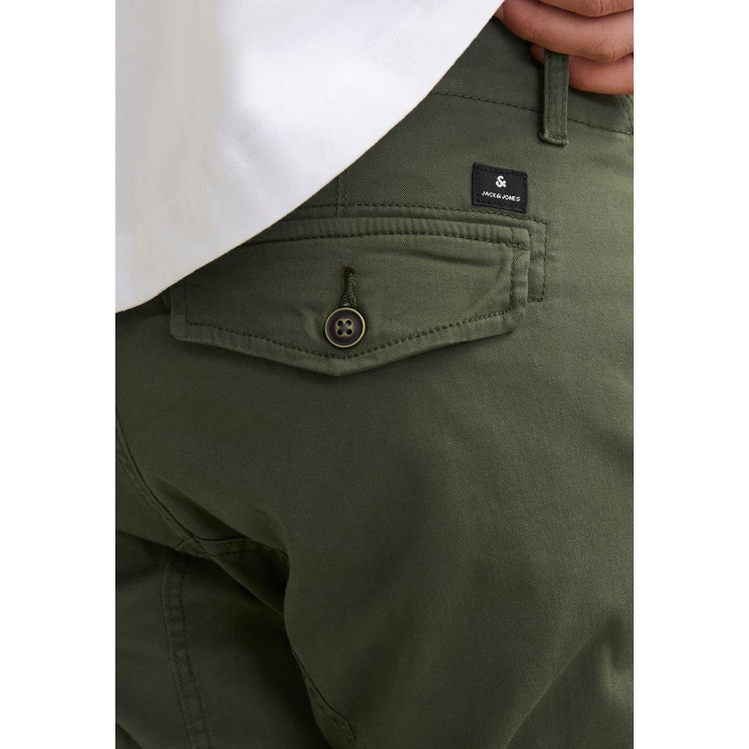 Jack Jones Grüne Baumwoll-Röhrenjeans