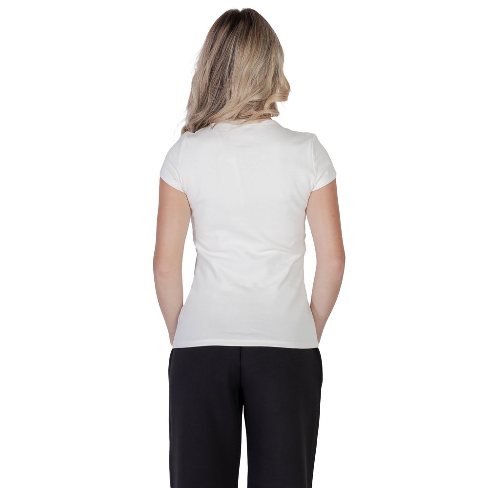 Guess Active Cremefarbenes Baumwoll-T-Shirt