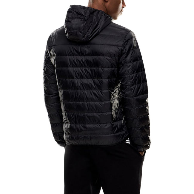 EA7 Emporio Armani Zweifarbige lange Steppjacke aus Polyamid