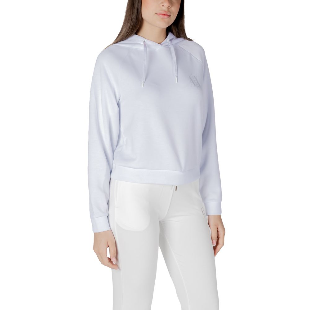 Armani Exchange Weißer Kapuzenpullover aus Viskose