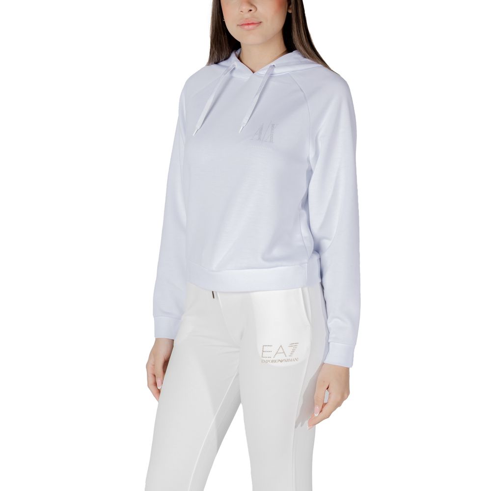 Armani Exchange Weißer Kapuzenpullover aus Viskose