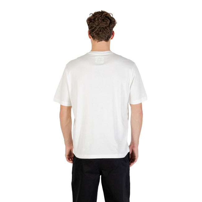 Armani Exchange Cremefarbenes Baumwoll-T-Shirt