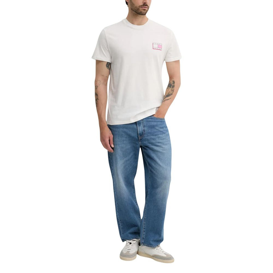 Tommy Hilfiger Jeans Ecru Recycled Cotton T-Shirt