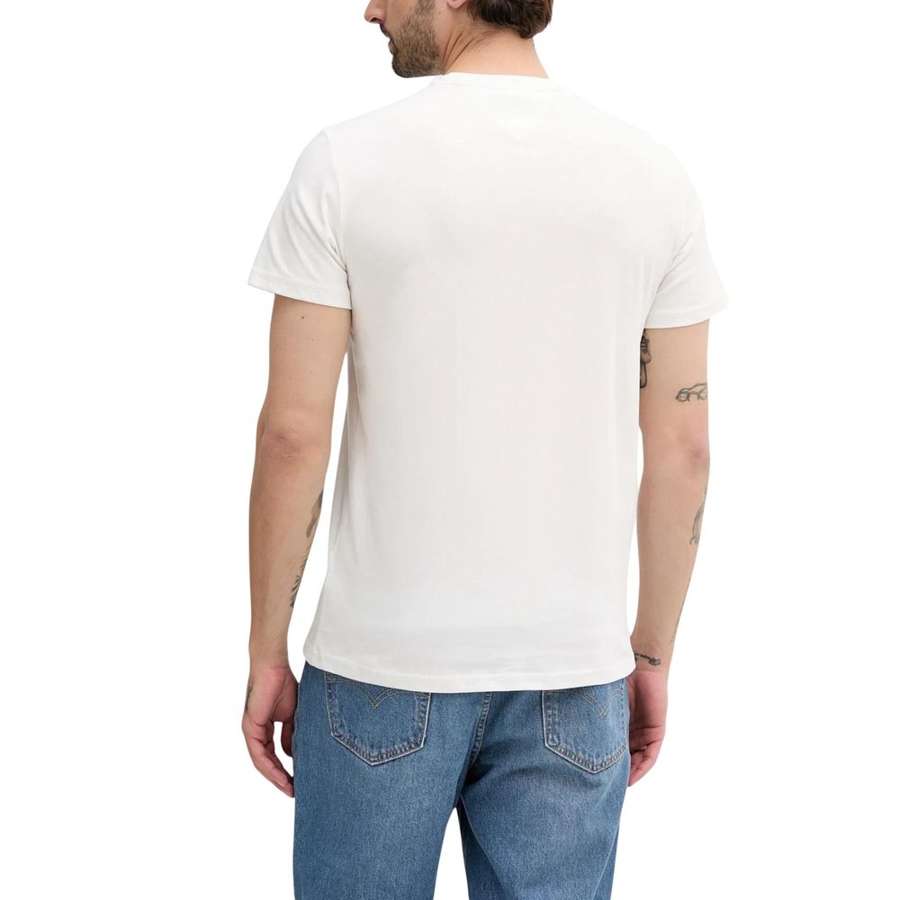 Tommy Hilfiger Jeans Ecru Recycled Cotton T-Shirt