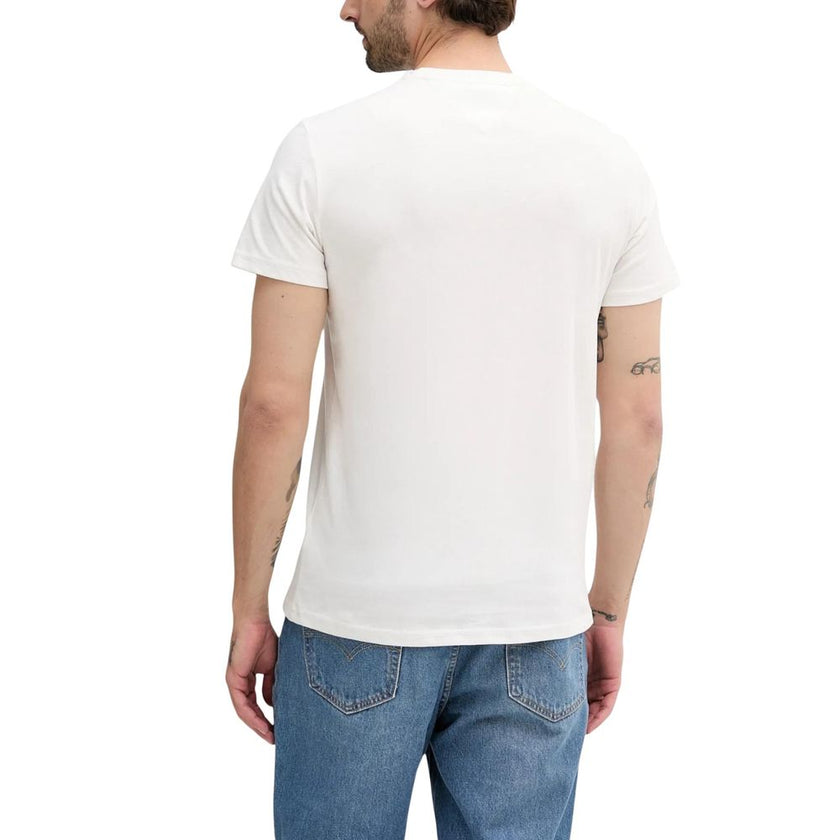 Tommy Hilfiger Jeans Cremefarbenes T-Shirt aus recycelter Baumwolle