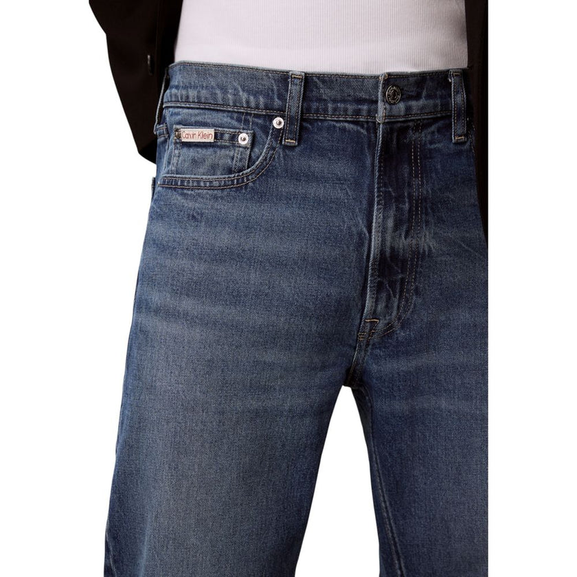 Calvin Klein Jeans Blaue Baumwolljeans im Relaxed Fit