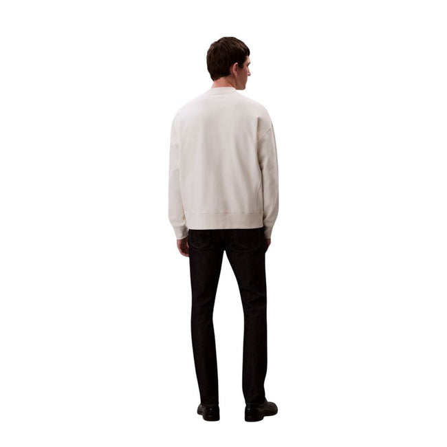 Calvin Klein Jeans Weißes Baumwoll-Sweatshirt
