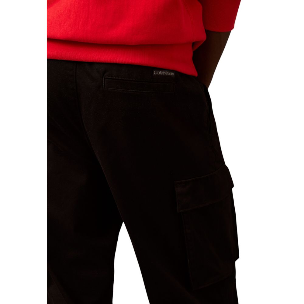 Calvin Klein Jeans Schwarze Cargo-Hose aus Baumwolle