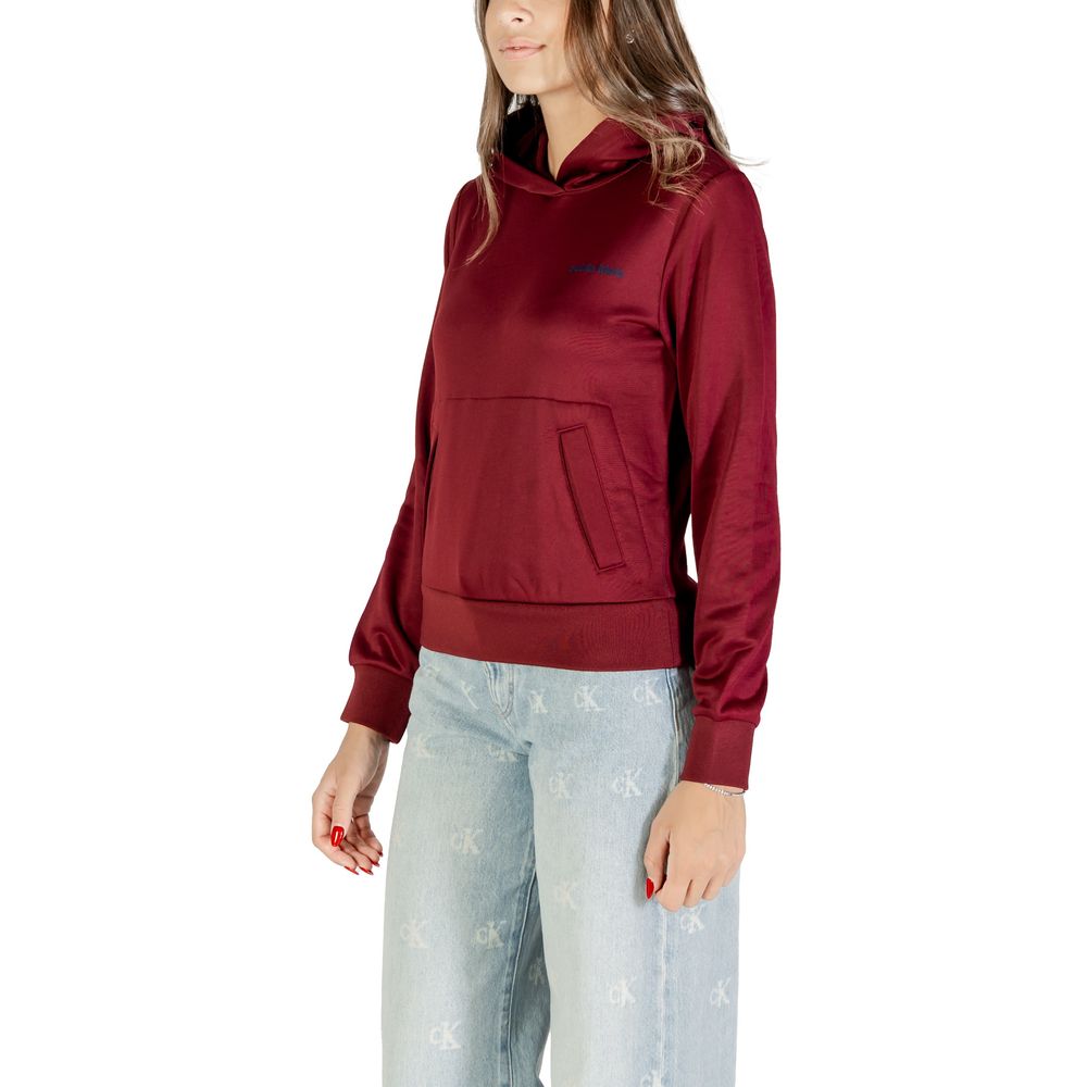 Calvin Klein Kapuzenpullover aus Baumwolle in Bordeaux
