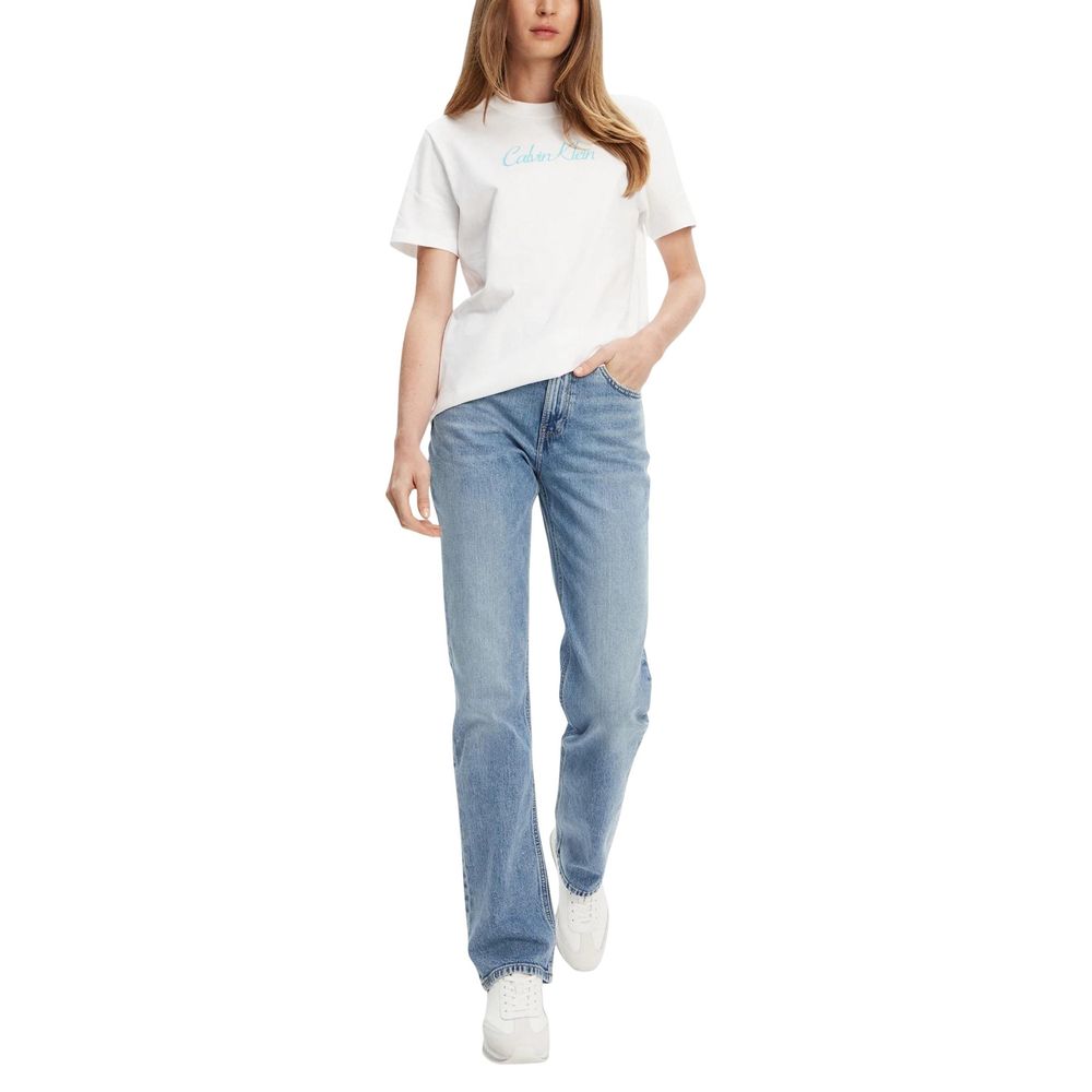 Calvin Klein Jeans Blaue Mom Jeans aus recycelter Baumwolle