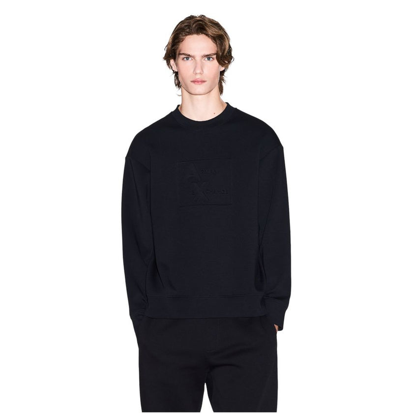 Armani Exchange Schwarzer Baumwoll-Sweatshirt
