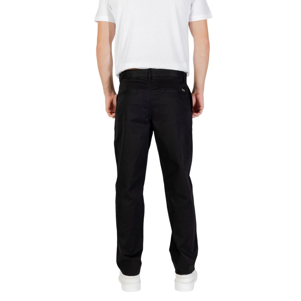 Armani Exchange Black Cotton Skinny Trousers