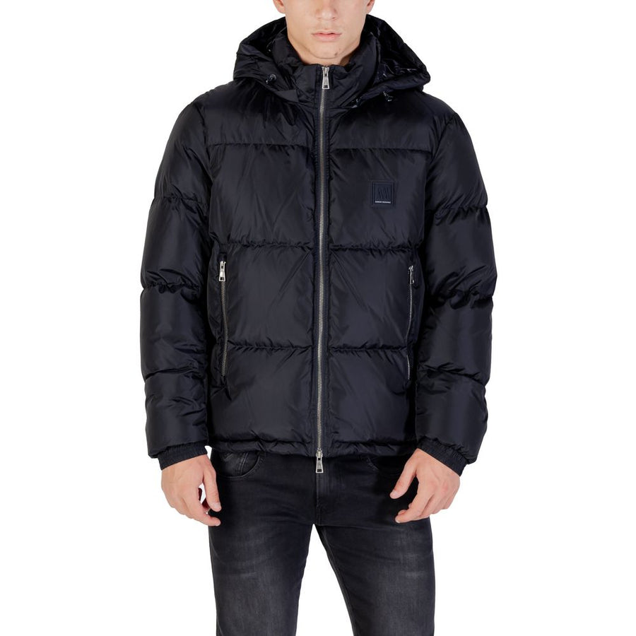 Armani Exchange Blauer Mantel aus Polyamid