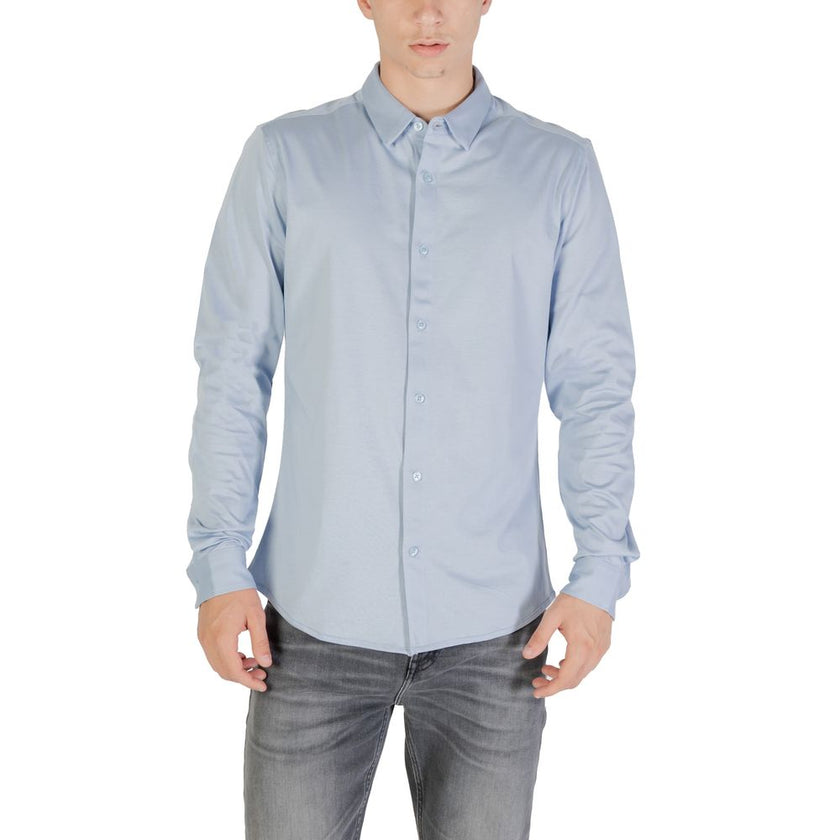 Only & Sons Blaues Baumwollhemd
